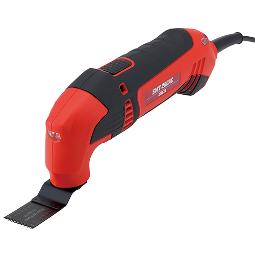 ◆商品名：コード式マルチツール２００Ｗ◆消費電力(200W電流)2.2A◆電源単相交流100V◆無負荷回転数10000〜18000min-1◆振動角度±1.4度(左右)◆定格使用時間30分二重絶縁構造